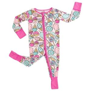 Little Sleepies Sweet Treats Bamboo Zippy Size 6-12M